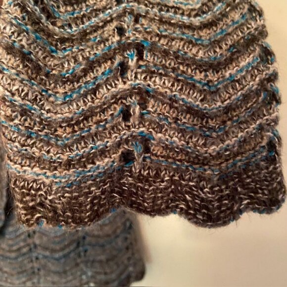 PROMOD - ZIGZAG SWEATER-KNIT SHAWL COLLAR WRAP CARDIGAN - Picture 5 of 5